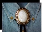 Howlite Antique Design Bolo Tie