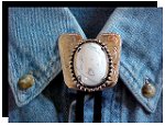 Howlite Classic Cowboy Bolo Tie