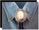 Howlite Concho Style Bolo Tie