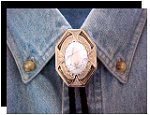 Howlite Bezel Edge Bolo Tie