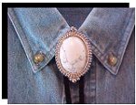 Howlite Premium Beaded Edge Bolo Tie