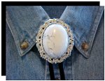 Howlite Antique Scroll Bolo Tie