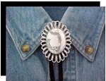 Howlite Wire Design Bolo Tie