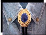 Lapis Lazuli Bezel Edge Bolo Tie