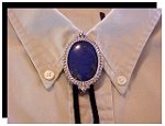 Lapis Lazuli Premium Beaded Edge Bolo Tie