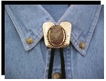 Leopardskin Jasper Classic Cowboy Bolo Tie