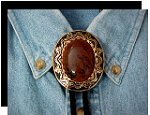 Mahogany Obsidian Antique Design Bolo Tie