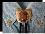 Mahogany Obsidian Classic Cowboy Bolo Tie