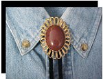Mahogany Obsidian Wire Design Bolo Tie
