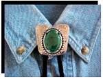 Malachite Classic Cowboy Bolo Tie