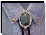 Malachite Premium Beaded Edge Bolo Tie