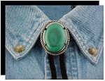 Malachite Rope Edge Bolo Tie