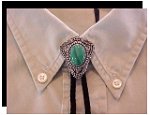 Malachite Filigree Style Bolo Tie