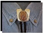 Chrysanthemum Stone Classic Cowboy Bolo Tie