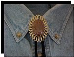 Chrysanthemum Stone Wire Design Bolo Tie