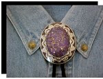 Mojave Purple Turquoise Antique Design Bolo Tie