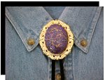 Mojave Purple Turquoise Antique Scroll Bolo Tie