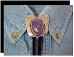Mojave Purple Turquoise Classic Cowboy Bolo Tie