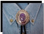 Mojave Purple Turquoise Concho Style Bolo Tie