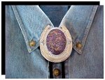 Mojave Purple Turquoise Horseshoe Design Bolo Slide