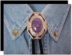 Mojave Purple Turquoise Bezel Edge Bolo Tie