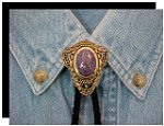Mojave Purple Turquoise Filigree Style Bolo Tie