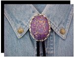 Mojave Purple Turquoise Twisted Edge Bolo Tie 
