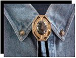 Pyrite Bezel Edge Bolo Tie