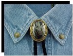 Pyrite Rope Edge Bolo Tie