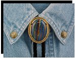 Rainbow Calsilica Rope Edge Bolo Tie