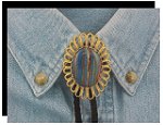 Rainbow Calsilica Wire Design Bolo Tie