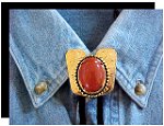 Red Jasper Classic Cowboy Bolo Tie