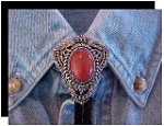 Red Jasper Filigree Style Bolo Tie