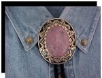 Rhodonite Antique Design Bolo Tie