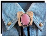 Rhodonite Classic Cowboy Bolo Tie
