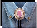 Rhodonite Concho Style Bolo Tie