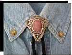Rhodonite Filigree Style Bolo Tie