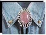 Rhodonite Wire Design Bolo Tie