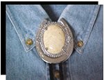 Riverstone Horseshoe Design Bolo Tie
