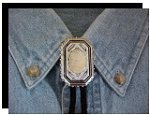 Riverstone Scalloped Edge Bolo Tie