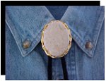 Riverstone Twisted Edge Bolo Tie - Gold