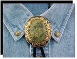 Russian Serpentine Antique Design Bolo Tie