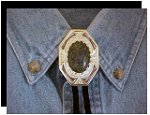 Russian Serpentine Bezel Edge Bolo Tie