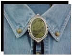 Russian Serpentine Premium Beaded Edge Bolo Tie