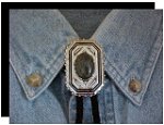 Russian Serpentine Scalloped Edge Bolo Tie