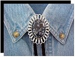 Snowflake Obsidian Wire Design Bolo Tie