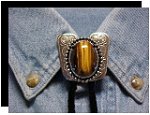 Tiger Eye Classic Cowboy Bolo Tie