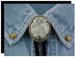 Tree Agate Rope Edge Bolo Tie