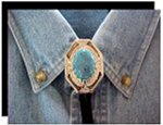 Turquoise Bezel Edge Bolo Tie