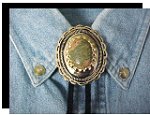Unakite Concho Style Bolo Tie